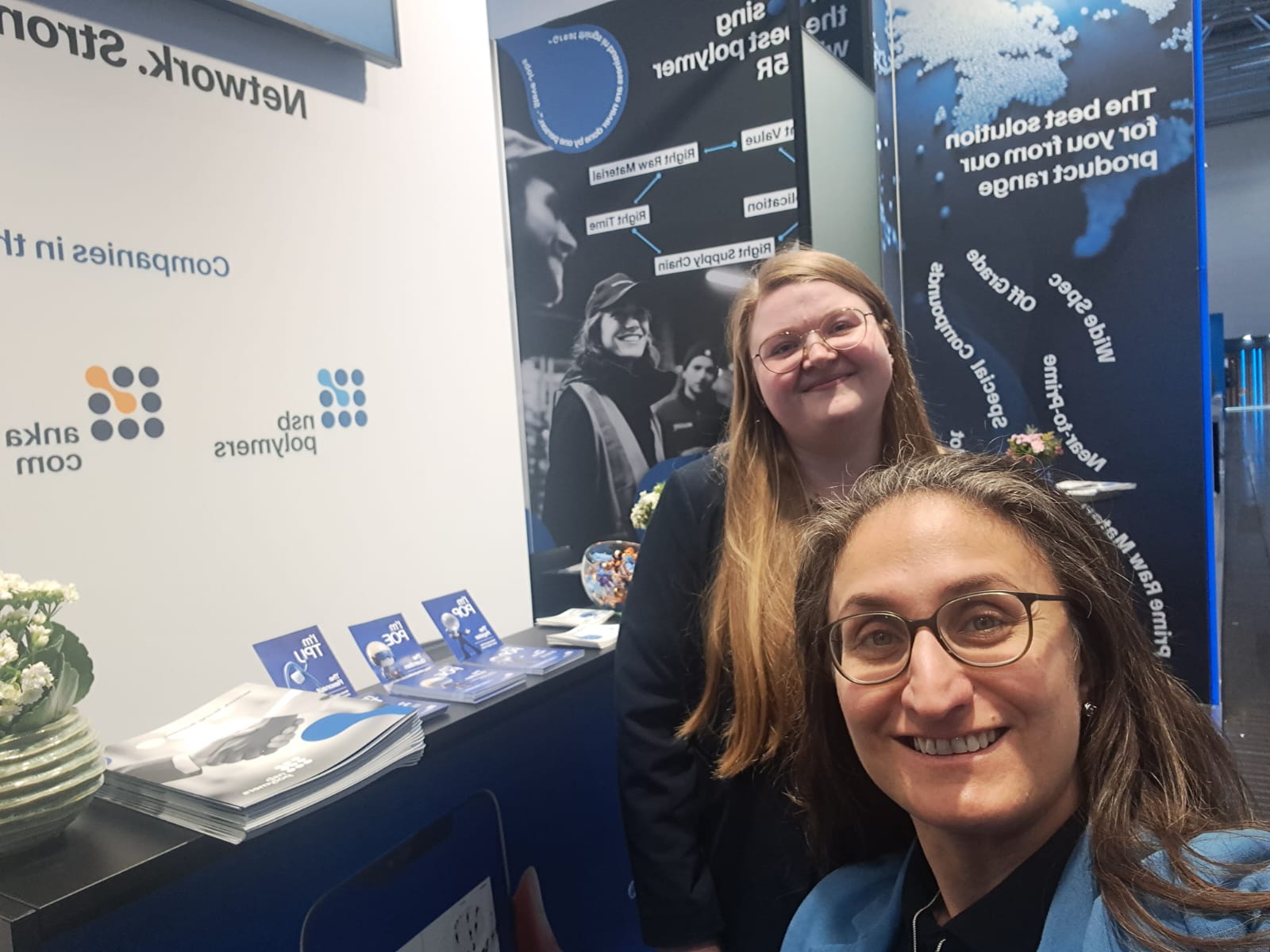 The NSB Polymers team at the stand, K 2025