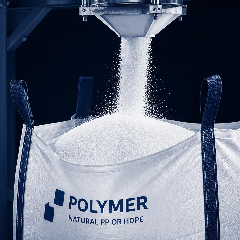 Polymer pellets close-up