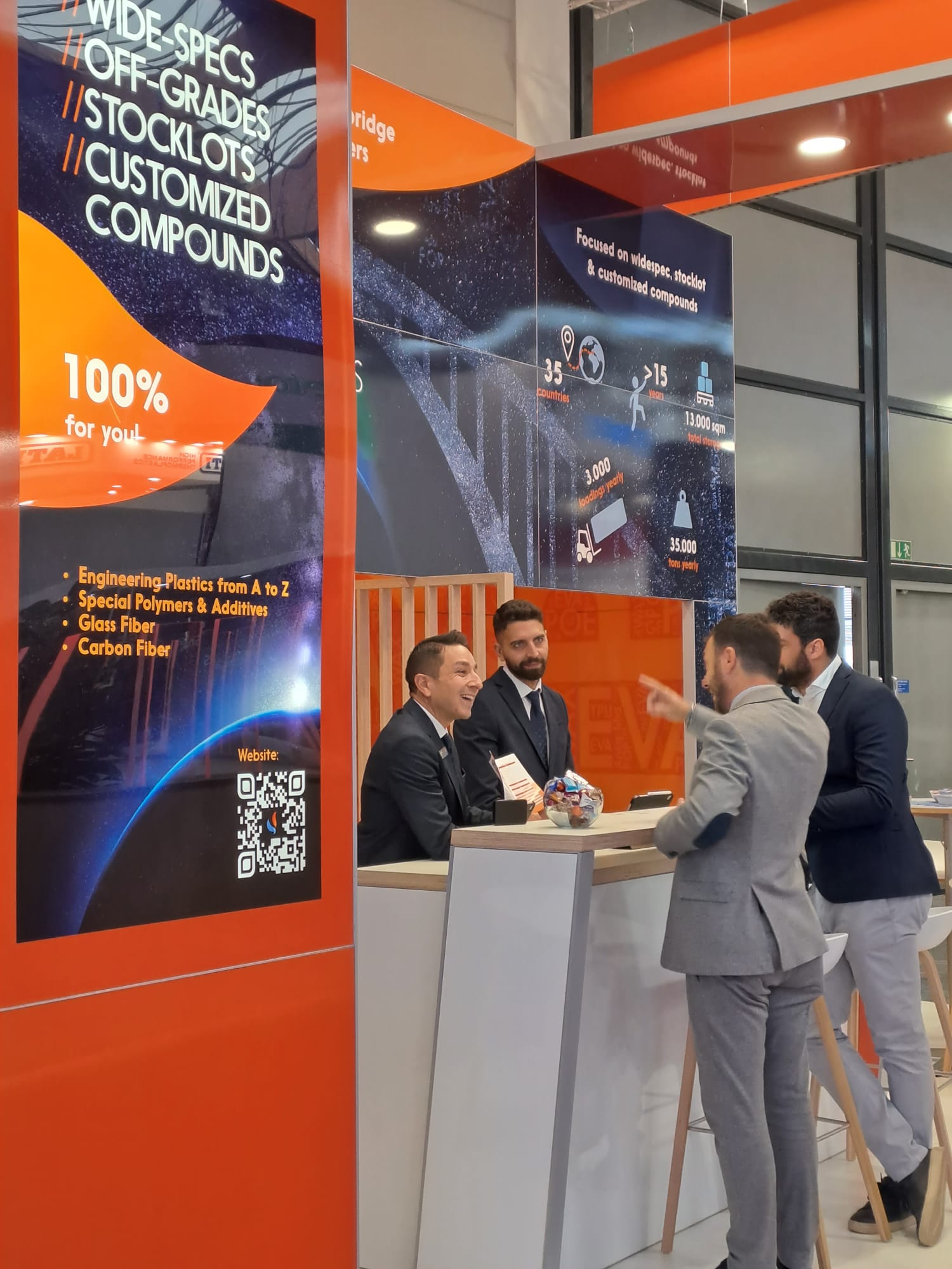 Meeting at the NSB Polymers booth, FAKUMA 2023